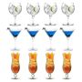 Cocktail Glasses Set Of 12 Pieces - Martini Gin & Tonic Hurricane