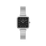 Quadro Studio Silver Black Dial Women's Watch DW00100522