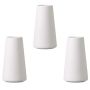 3 Pack - Tapered Minimalist Flower Vase For Stylish Home D Cor - White
