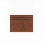 Leather Card Holder - Brown - One Size