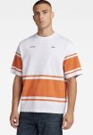 G-star Raw Boxy Printed Stripe R T - White