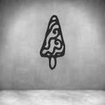 Christmas Tree Wall Art D08 - 800MM Brass gold