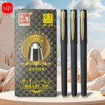 Wqn Matte Black Gel Pens 0.7MM Medium Point Metal Barrel Ergonomic Design - 2 5PCS - Ideal For Business Signatures Exams Persona