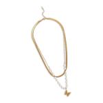 Goldair Gold Butterfly Double Layer Necklace