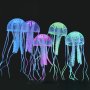 1PC Fish Tank Decoration Fluorescent Luminous Silicone Simulation Jellyfish Decoration Fish Tank Landscape Decoration Goldfish Tank Aquarium Landscape Products