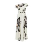 Hazy Floral Belted Maxi Dress