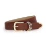 Belt Gold Buckle Ladies Elegant Faux Leather Waist Belt - 44IN