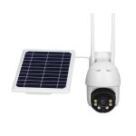 Solar Powered Ip Surveillance Security Camera With Solar Panel Outdoor