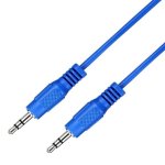 3.5MM Male-male Aux Audio Jack 1.5M Cable Blue – AU101