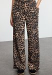 Brown Leopard Animal Pattern Premium Wide Leg Flexible Knitted