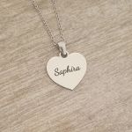 Amore Personalized Necklace Stainless Steel Size: 20MM On 45CM Chain Ready In 3 Days