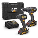Cat 18V Cordless Hammer Drill & Impact Driver Combo DX12K