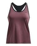 Women's Ua Knockout Tank - Ash Plum Md