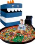 Toy Storage Organizer With Play Mat - XXL Storage Bag/box For Kids Boys Girls Nursery Playroom - Basket For Building Bricks/blocks - Collapsible F