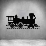 Steam Locomotive - Grey L 1000 X H 450MM