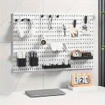 1PC Impact-resistant Polystyrene Wall Organizer Grid Panel 27.94X27.94 Cm With Non-nail Assembly & Wall Nail Options For Tool Ki