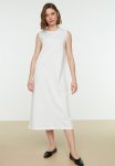 Sleeveless Undershirt Dress - White