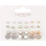 Supreme Accessori 12PK Crystal And Ball Stud
