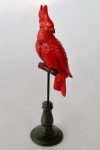Red Parrot On Stand – 51X12.5CM