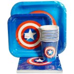 Captain America Paperplate Set 40