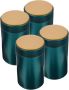 4PIECE Airtight Tea Canisters Metal Storage Jars With Lids Small Loose Leaf