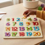 3D Wooden Number Puzzle