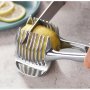 Stainless Steel Multi-functional Fruit Slicer - Handheld Lemon Orange & Tomato Cutter With Built-in Peeler - Perfect For Bbqs & Outdoor Cooking 18.01CM X 7.62CM