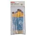 Art Rangers Art Brushes Wooden Handles 10 Pieces