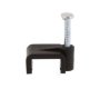 Cable Clip. Flat Black C/w Nail 10X5.7X8.2MM / 100