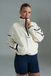 Quarter Zip Fleece Sweater - XL Milk