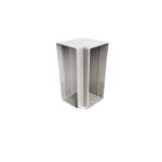 ECO2 Double Compartment Pvc Power Skirting Flat Vertical Elbow - Black