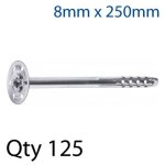 Metal Insulation Fixing 8X250MM X125-BOX