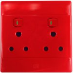 SUP677-R 16A 4X4 Double Dedicated Switched Socket Outlet