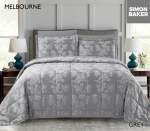 Simon Baker Melbourne Comforter - Grey Various Sizes - Queen - 250CM X 250CM + 2 Pillowcases 50CM X 70CM + 5CM Grey
