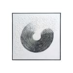 100 X 100CM Ripple Effect Painting Black & White