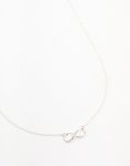 Silver Encased Diamante Infinity Necklace