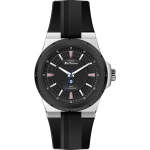 Ben Sherman Men's Black Silicone Strap Black Dial Watch
