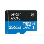 Lexar 256GB High-performance 633X 95MB S Uhs-i Microsdxc Memory Card With Sd Adapter – LSDMI256BB633A