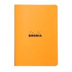 Rhodia Lined Side Stapled Notebook 80GSM 48 Sheets A5 Orange