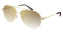 Cartier Aviators Sunglasses In Brown & Gold - Brown & Gold