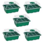 5 Pack Seed Starter Trays With Adjustable Vents Plastic Germination Tray