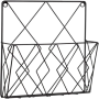 Iron Wall-mounted Rack: Metal Wire Newspaper File Storage Organizer