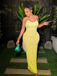 Bodycon Maxi Cami Dress Backless Party Casual Dress Women's Clothing
