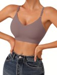 1PC Solid Seamless Wireless Bra Causal Breathable Push Up Bra Women's Lingerie & Underwear