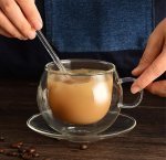 2PC Double Wall Cappuccino Cup 270 Ml