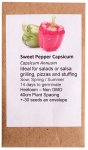 Heirloom Veg Seeds - Pepper - California Wonder - Red & Green