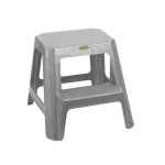 Plastic Step Stool 2 Step 29 X 22 X 22CM Grey