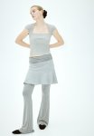Cap-sleeved Top - Grey Marl