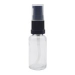 20ML Clear Glass Aromatherapy Bottle With Serum Pump - Black 18 410