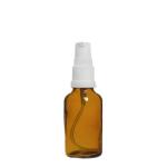 30ML Amber Glass Aromatherapy Bottle With Serum Pump - White 18 410